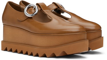 Sneakers og sko Stella McCartney Elyse T-Bar Platform Mary Janes Brun | 810504AP0AQ0, 3