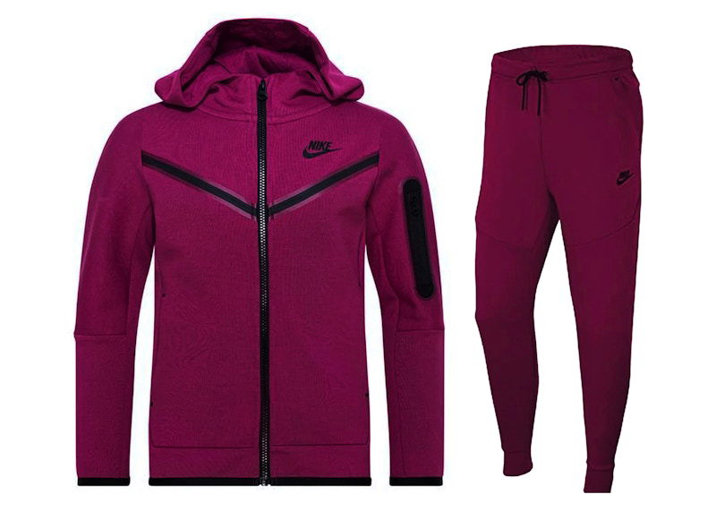Træningsdragt Nike Kids' Tech Fleece Full-Zip Hoodie & Joggers Set Lilla | CU9223 653/CU9213 653