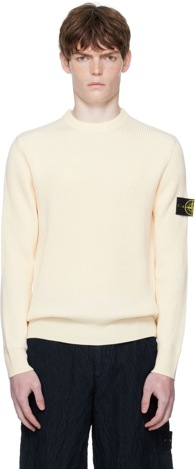 Sweater Stone Island Stone Island Full Rib RWS Wool Sweater Gul | K2S15 5100053 S00C2
