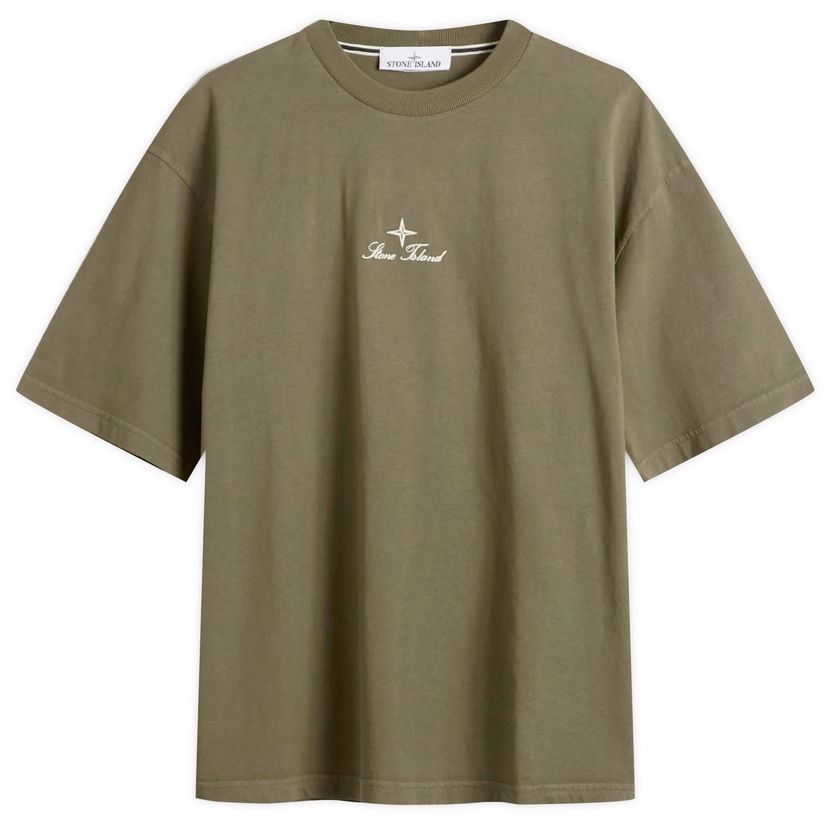 T-shirt Stone Island Multiaxial Sashiro Embroidery T-Shirt Grøn | K2S152100021-V0054
