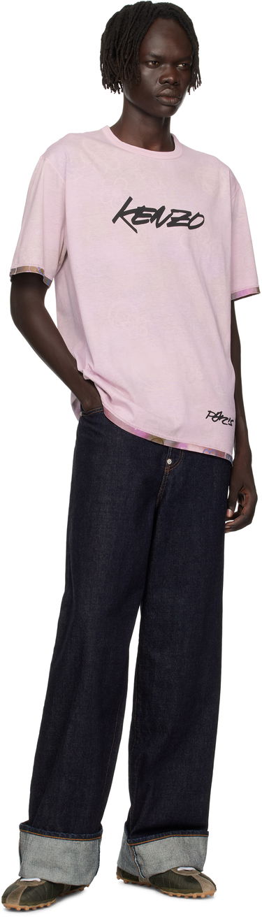 T-shirt KENZO Kenzo Paris Futura 2000 Edition Reversible T-Shirt Lyserød | FF65TS2584SG, 3