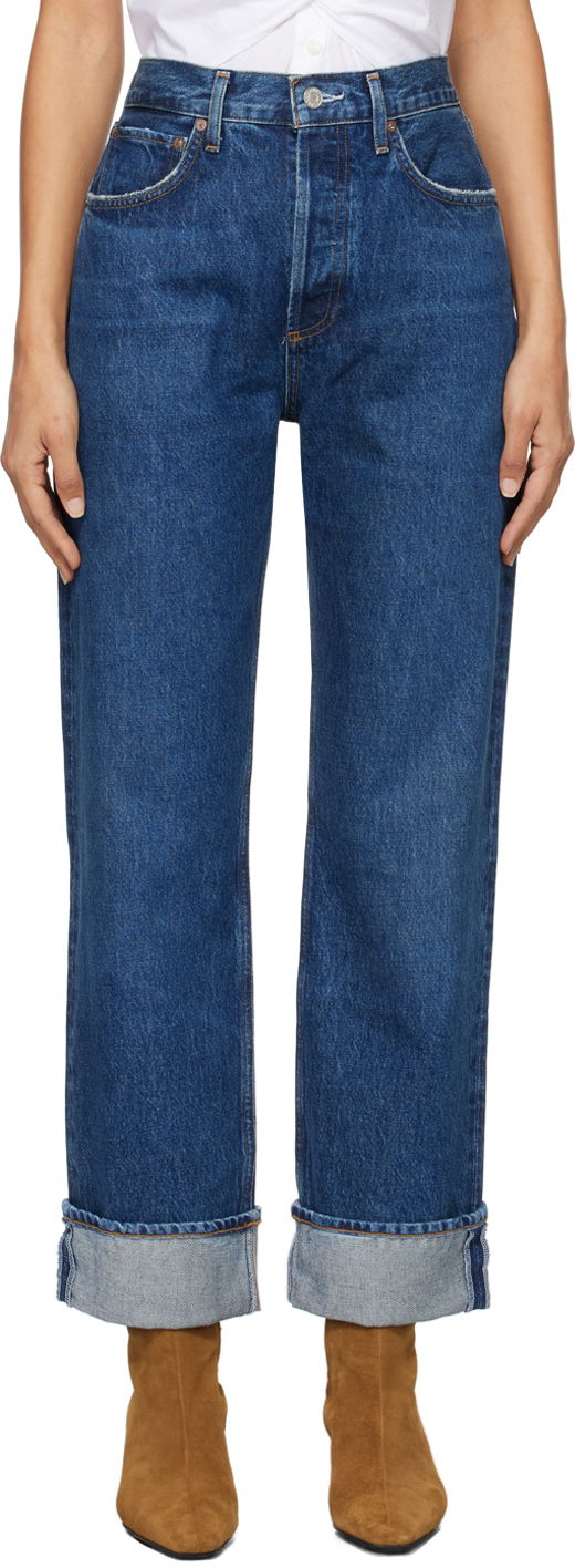 Jeans AGOLDE Low Slung Straight Jeans Blå | A9157-1371