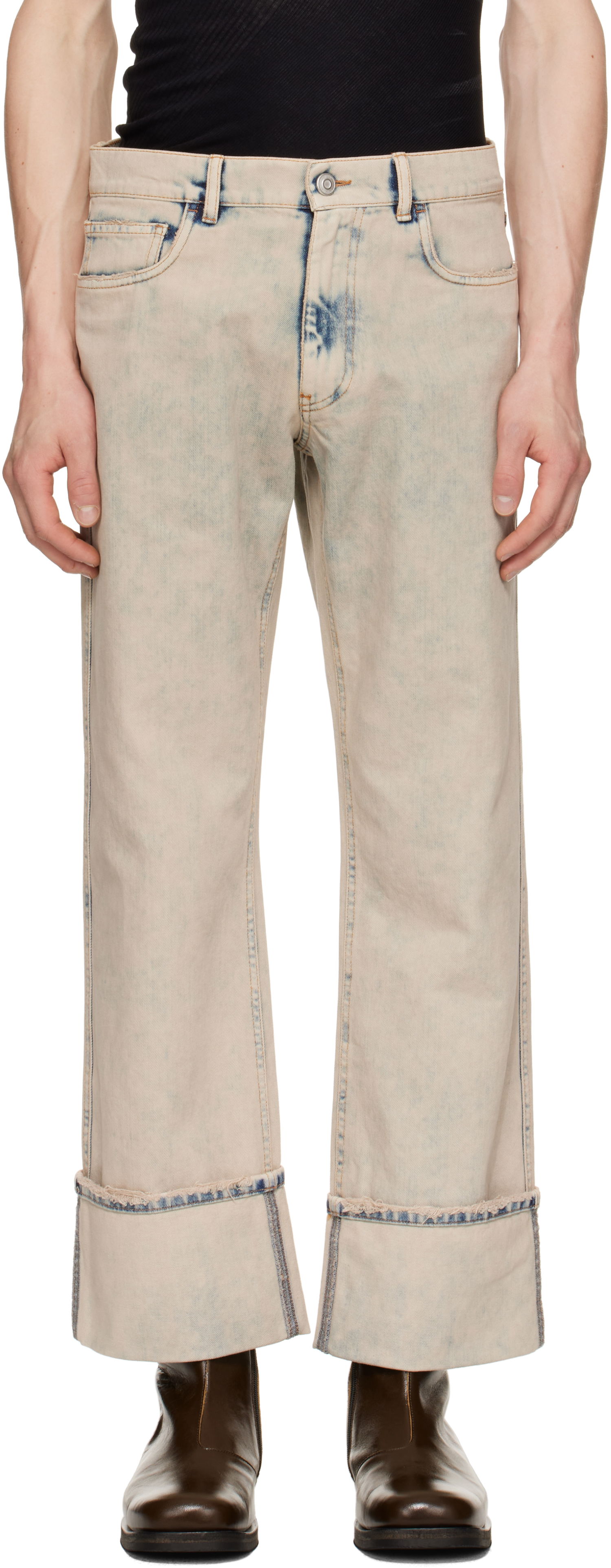 Jeans Coperni Coperni Boyfriend Jeans Beige | COPP122F2035MEN, 0