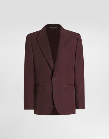 Jakke Dolce & Gabbana Dolce & Gabbana Single-Breasted Wool Jacket Bourgogne | G2TV4TFU2OWM5039, 0
