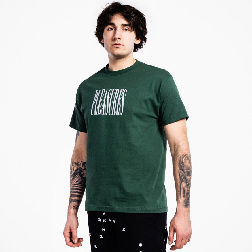 T-shirt Pleasures Stretch T-Shirt Grøn | P21W044-GREEN, 0
