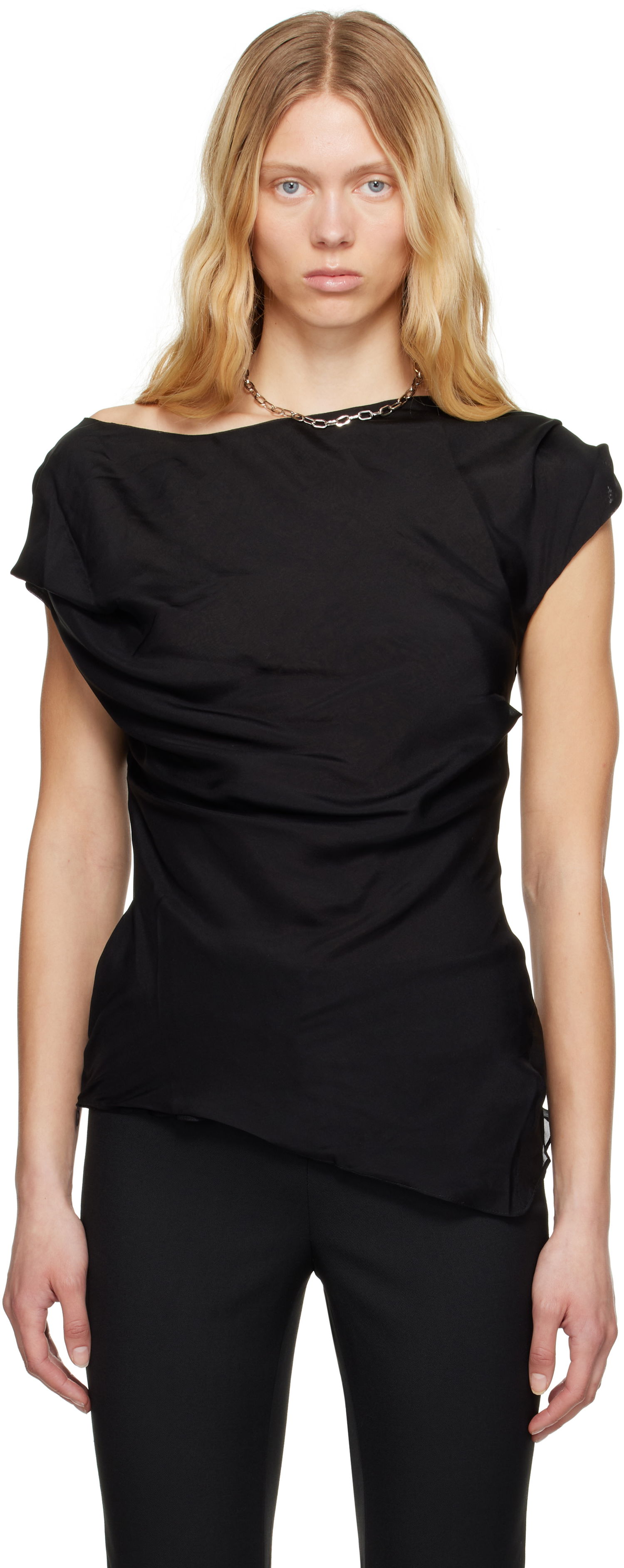 Tanktop Entire Studios Twist Blouse Sort | ESW-S25-8006-RA, 0