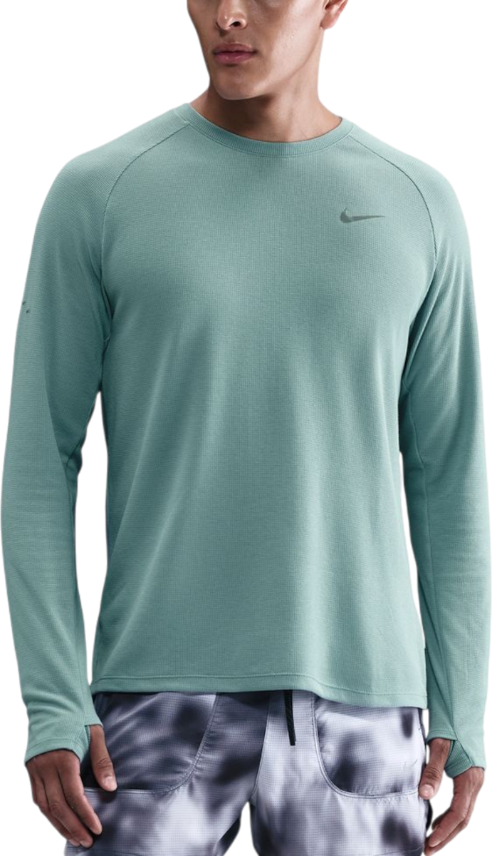 Sweatshirt Nike Stride Textured Long-Sleeve Running Top with Thumbholes Turkis | hv2705-017, 0
