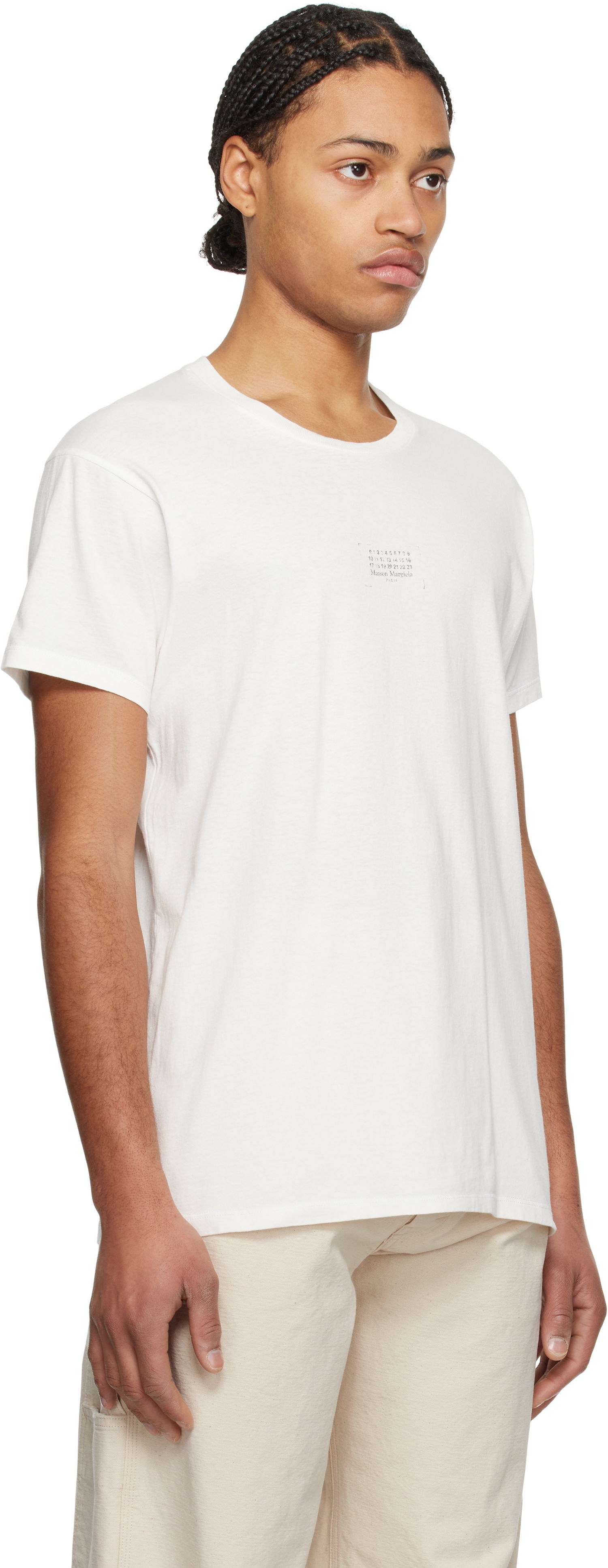 T-shirt Maison Margiela Maison Margiela Stamp Logo T-Shirt Hvid | S50GC0706 S24575, 1