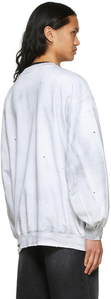 Sweatshirt We11done We11done Men's Distressed Graphic Sweatshirt Hvid | WD-TS1-22-713-U-WH, 2