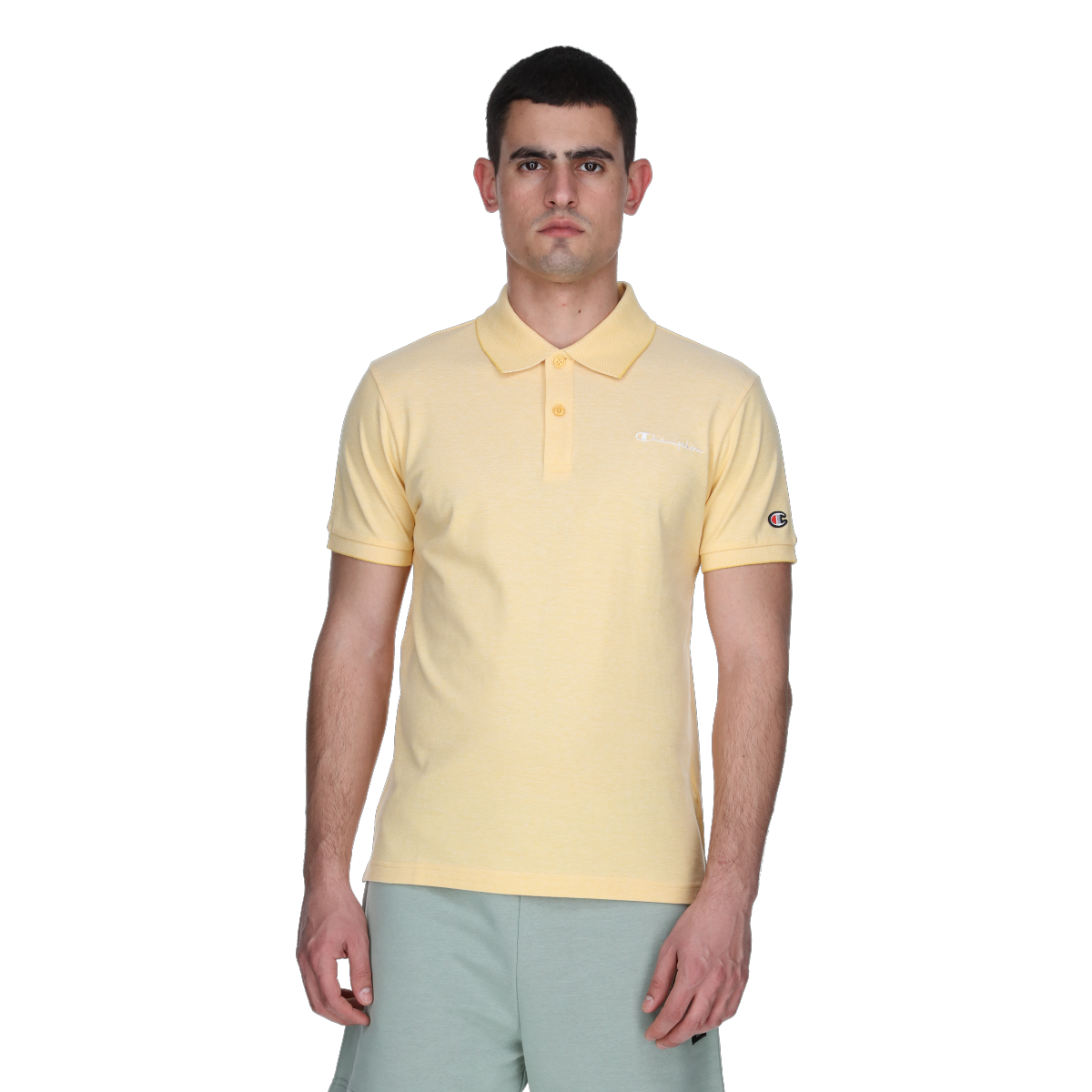 Polo skjorte Champion Short Sleeve Pique Polo Gul | 221485-YM003, 0