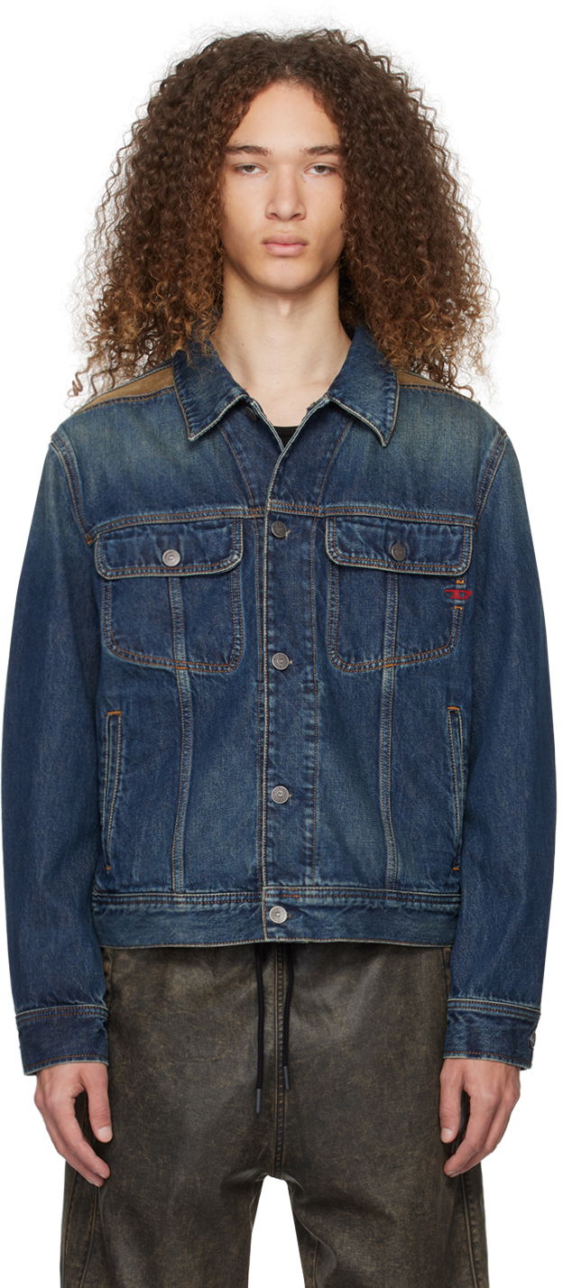 Jakke Diesel D-Barcy-Rs-S Denim Jacket Mørkeblå | A13323-09I36-01, 0