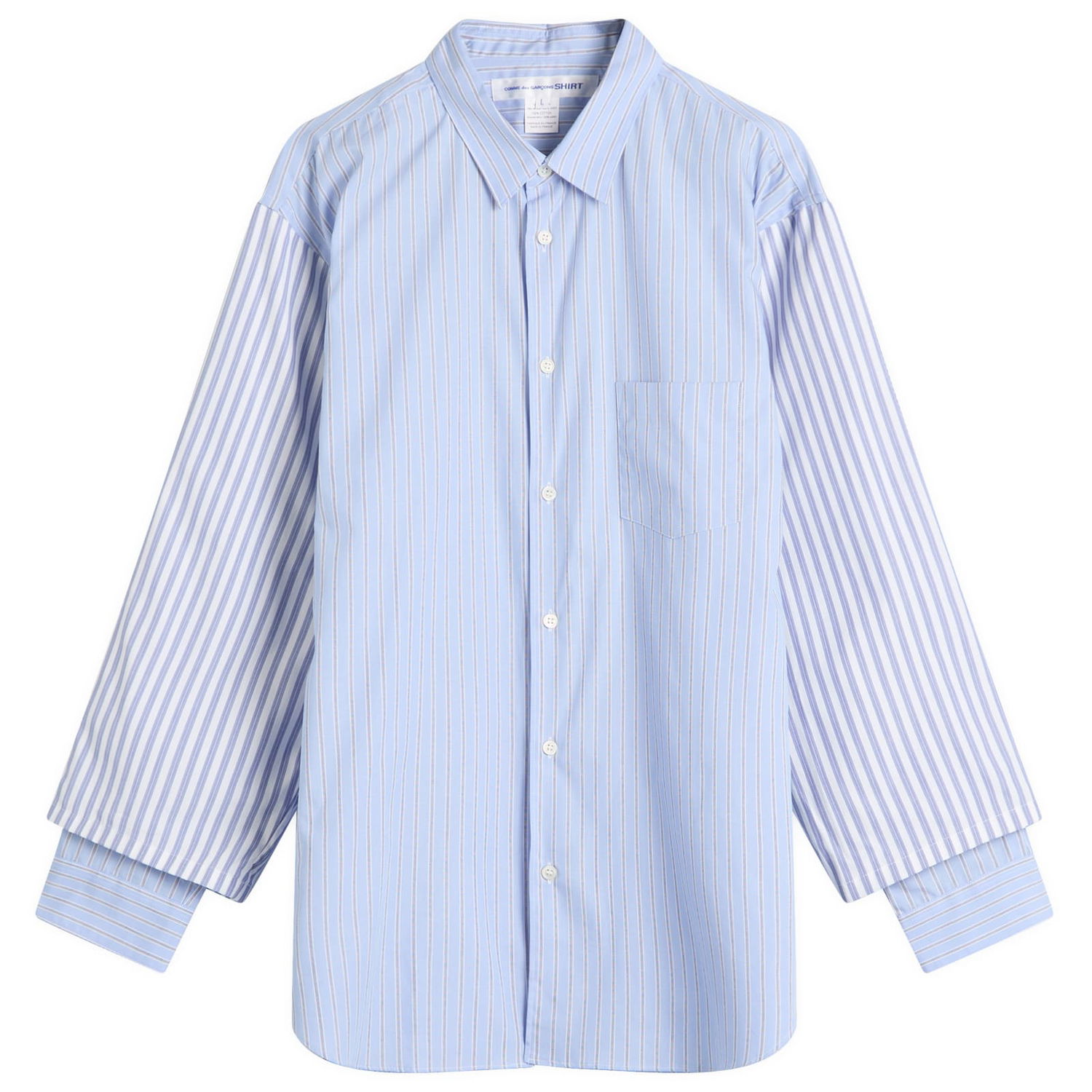 Skjorte Comme des Garçons SHIRT Stripe Oxford YD Blå | FP-B039-051-1, 1