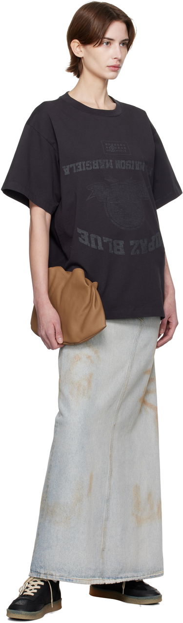 T-shirt Maison Margiela MM6 Maison Margiela Topaz Blue Graphic T-Shirt Sort | SH0GC0041 S24311, 3
