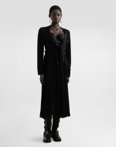 Sweater Dolce & Gabbana Dolce & Gabbana Cashmere Tie Cardigan Sort | FXV98TJBW0IN0000, 1