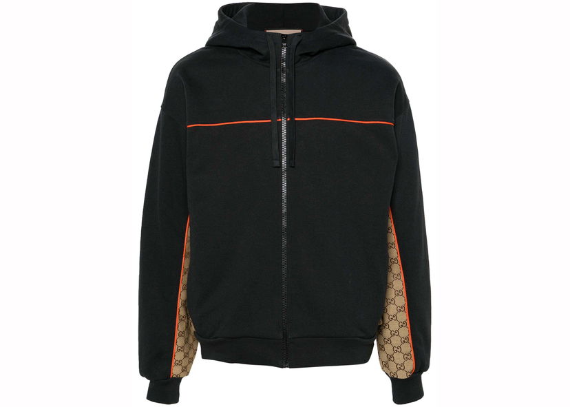 Jakke Gucci Contrast Insert Jacket Black Sort | 768482 XJF35