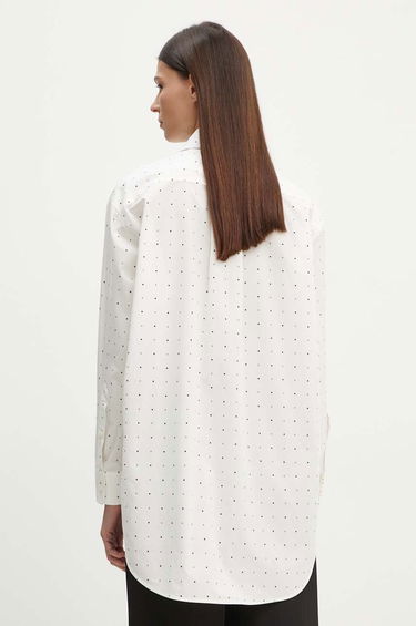 Skjorte Maison Margiela MM6 Relaxed Fit Shirt with Sketch Print Hvid | S52DT0014.S78157, 2