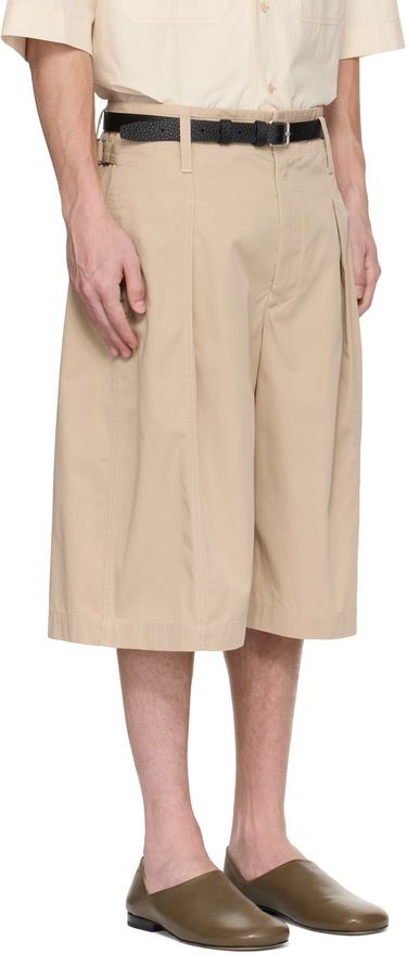 Shorts LEMAIRE Lemaire Maxi Pleated Bermuda Shorts Beige | PA1212 LF1352, 1