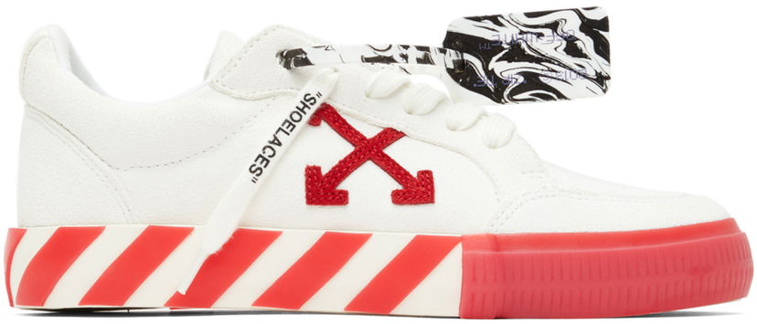 Sneakers og sko Off-White Vulcanized Low "White & Red" Hvid | OMIA085R21LEA0020125