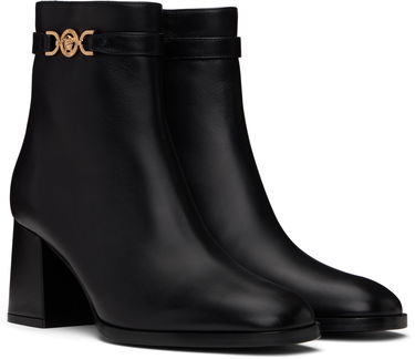 Sneakers og sko Versace Leather Ankle Boots With Medusa Accent Sort | 1015914_DVT2P, 3