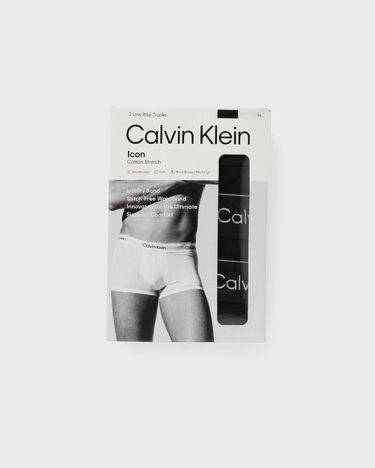 Boksere CALVIN KLEIN LOW RISE TRUNK ICON COTTON STRETCH 3-PACK Sort | LV00NB4389TM6, 2