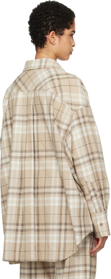 Skjorte The Attico Attico Eliza Plaid Shirt Beige | 250WCH00004 CCC050AA, 2