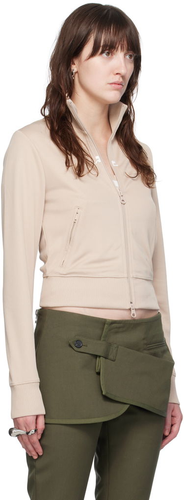 Jakke Courrèges Courrèges Zip Track Jacket Beige | 124JVE010JS0091, 1