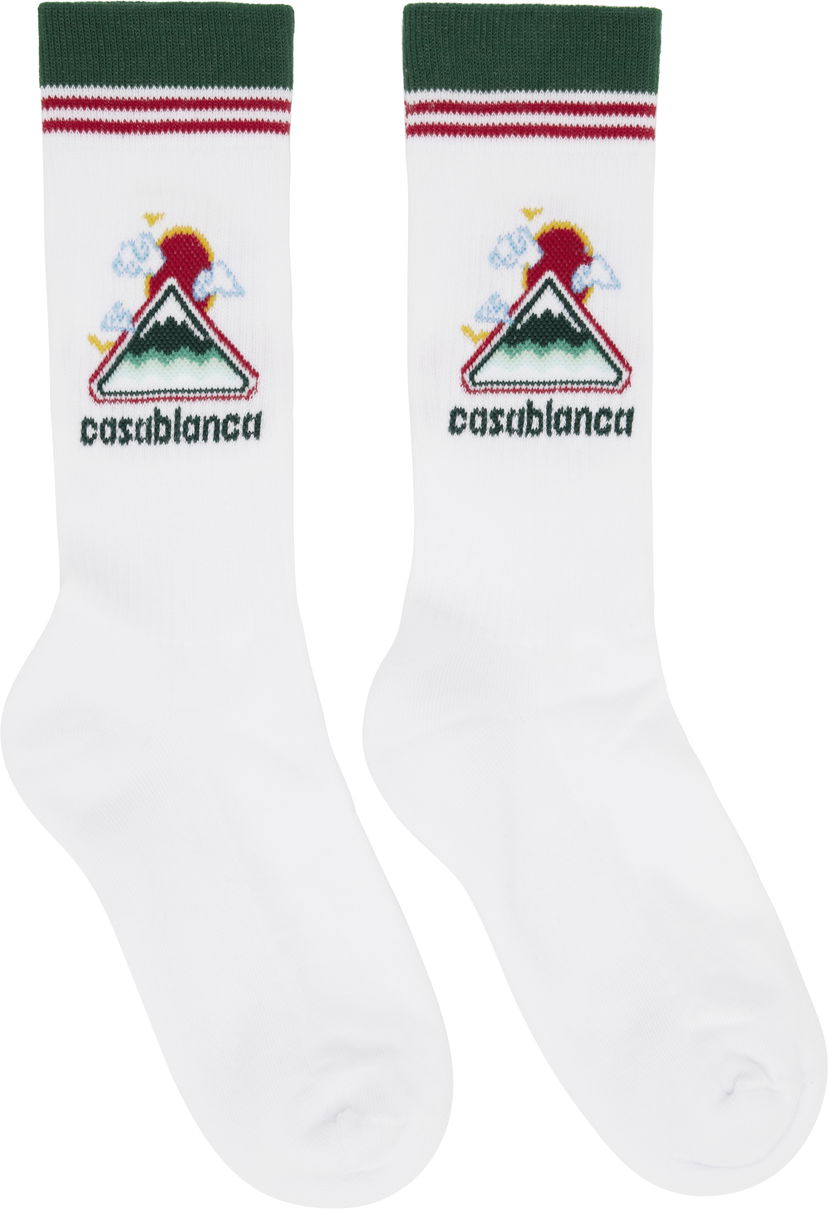 Sokker Casablanca Casablanca Montagne Ondulee Socks Hvid | APF25-ACC-010-02