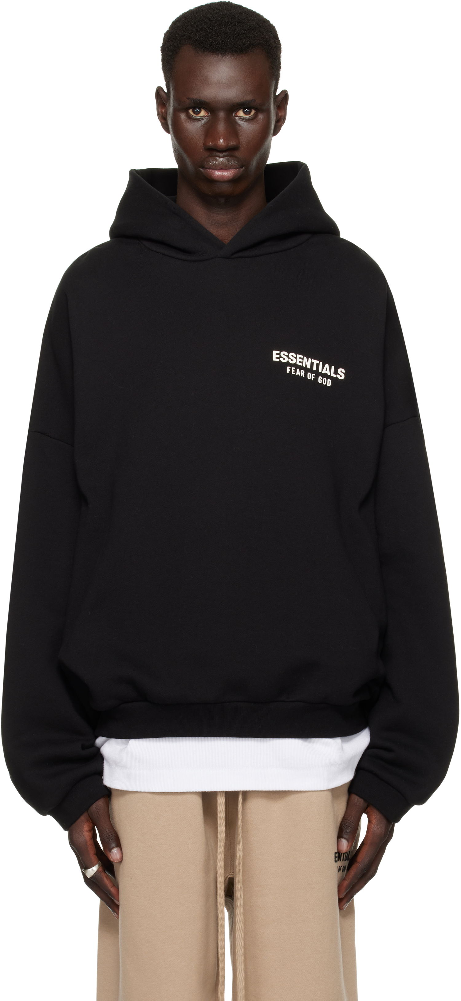 Sweatshirt Fear of God Fear of God ESSENTIALS Fleece Hoodie Sort | 192HO246250F, 0