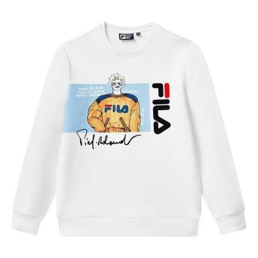 Sweatshirt FILA Logo Graphic Sweater Hvid | F11M118204F-WT