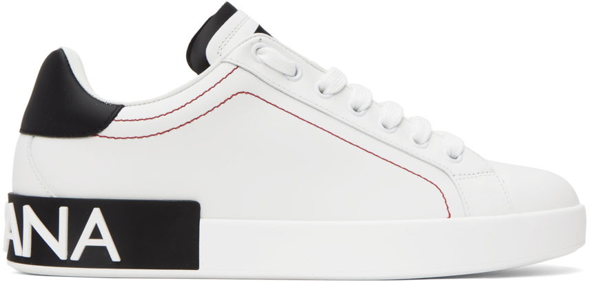 Sneakers og sko Dolce & Gabbana White Embossed Sneakers Hvid | CS2216AH526, 0
