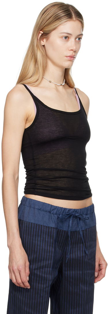 Tanktop Baserange Baserange Bamboo Lyocell Tank Top Sort | TOTT-BL-000, 1
