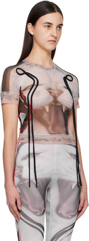 T-shirt Ottolinger Ottolinger Mesh Cat Graphic T-Shirt Beige | 10110040102, 1