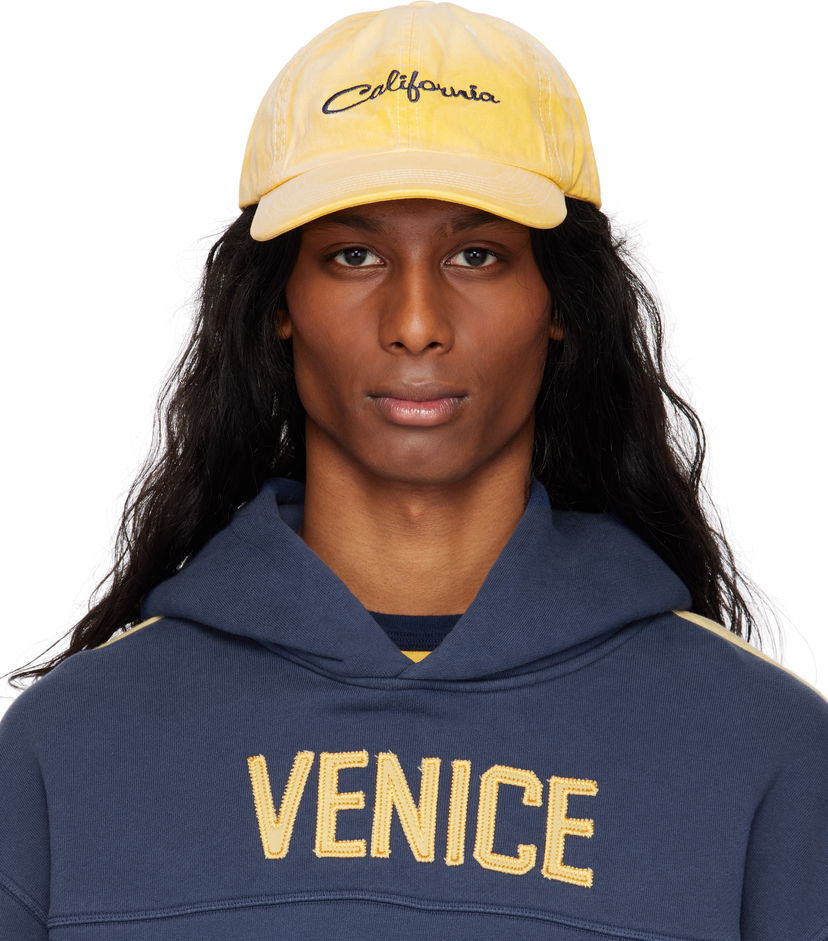 Kasket ERL ERL 'California' Embroidered Baseball Cap Gul | ERL10K001
