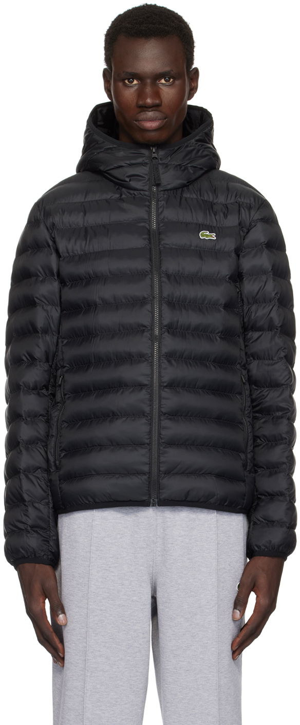 Puffer jakke Lacoste Puffer Jacket With Hood Sort | BH2909_031