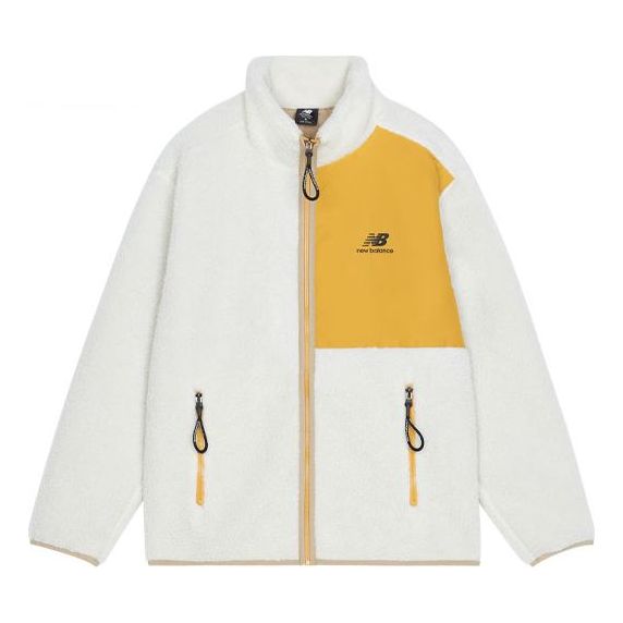 Sweater New Balance Lamb's Wool Stand Collar Jacket Hvid | AMJ13346-MLT, 0