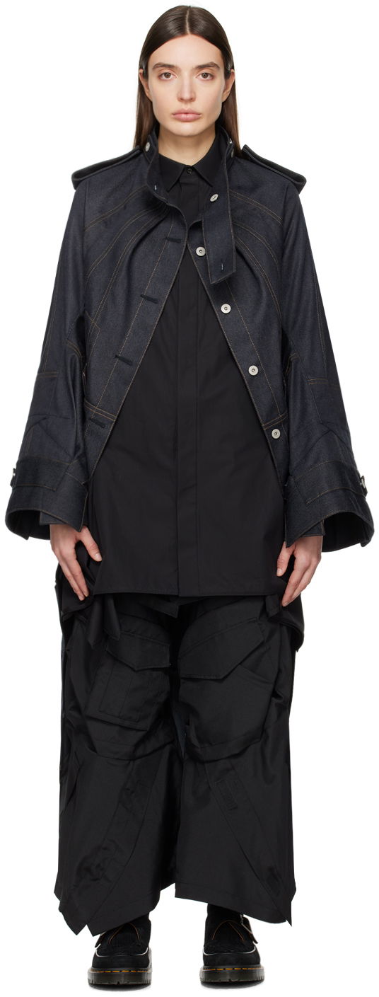 Bomberjakke Junya Watanabe Paneled Denim Jacket Sort | WM-J009-051, 0