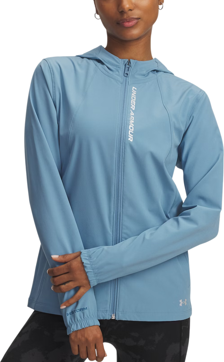 Jakke Under Armour Under Armour UA OutRun the STORM Hooded Jacket Blå | 1377043-418