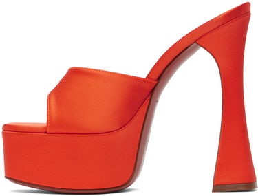 Skopleje Amina Muaddi Amina Muaddi Dalida Heeled Satin Platform Sandals Orange | DALIDA SANDAL PLATEAU SATIN, 2