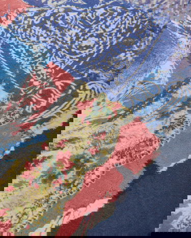 Tørklæde KAPITAL Fastcolor Selvedge Boro Bandana Flerfarvet | EK-1818BA NAVY, 6