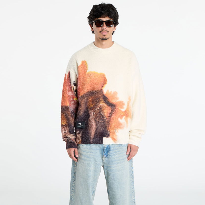 Sweater Y-3 Y-3 Graphix Knit Crew Sweater Hvid | JX7332