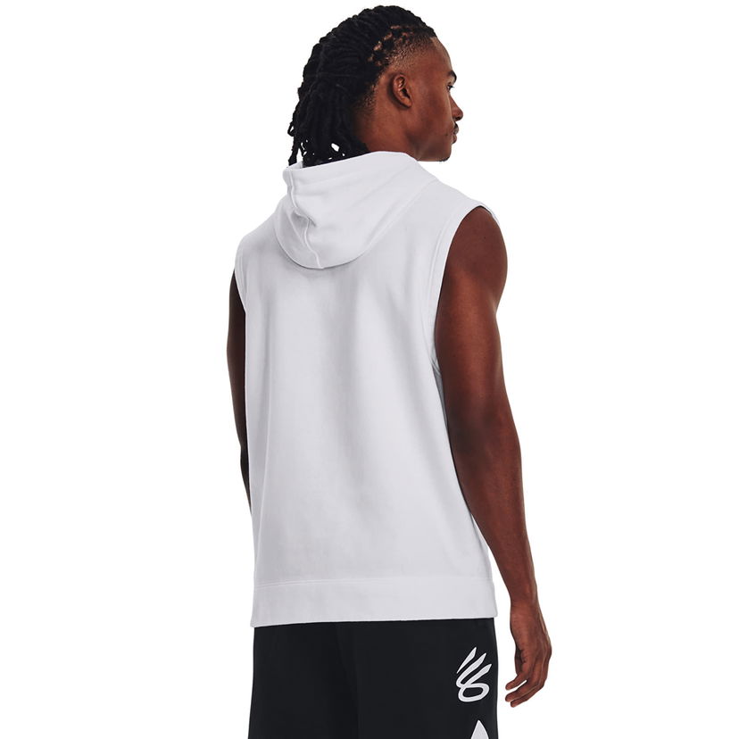 Sweatshirt Under Armour Curry Fleece Slvls Hoodie White Hvid | 1374301-100