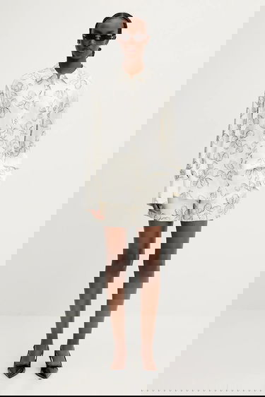 Skjorte Anine Bing Anine Bing Avalon Relaxed Silk Shirt Hvid | A.07.10545, 4