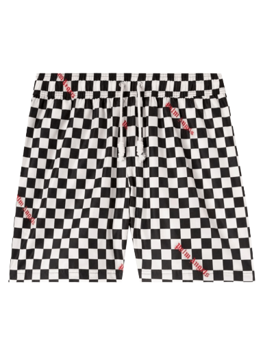 Badetøj Palm Angels Damier Print Swim Short Sort | PMFA011F22FAB0021025