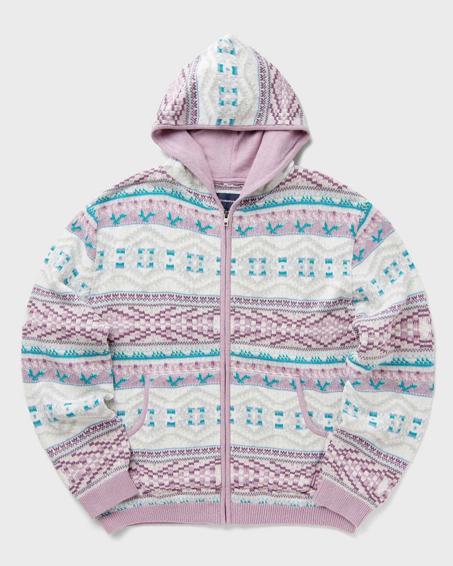 Sweatshirt thisisneverthat Hooded Zip-Up Sweater Lilla | TN243KKNZK02PNK, 0