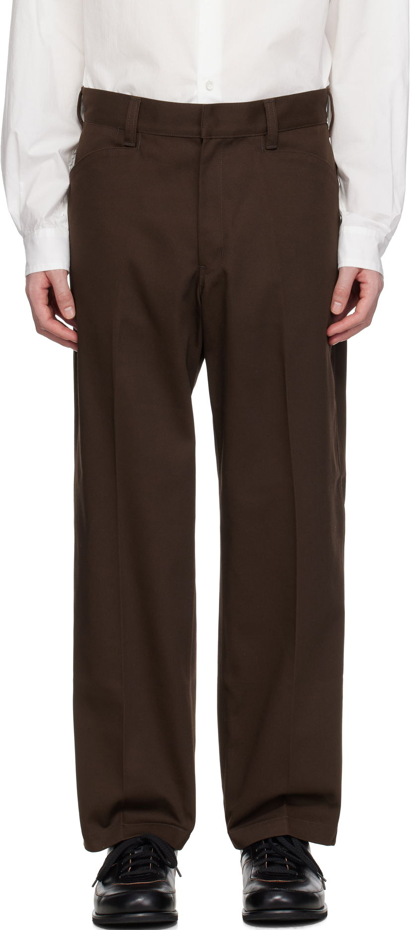 Bukser Neighborhood Neighborhood WP Wide Trousers Brun | 251SPNH-PTM01