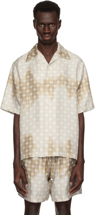 Skjorte AMIRI Amiri MA Quad Bleached Camp Shirt Beige | AMSTCA1110, 0