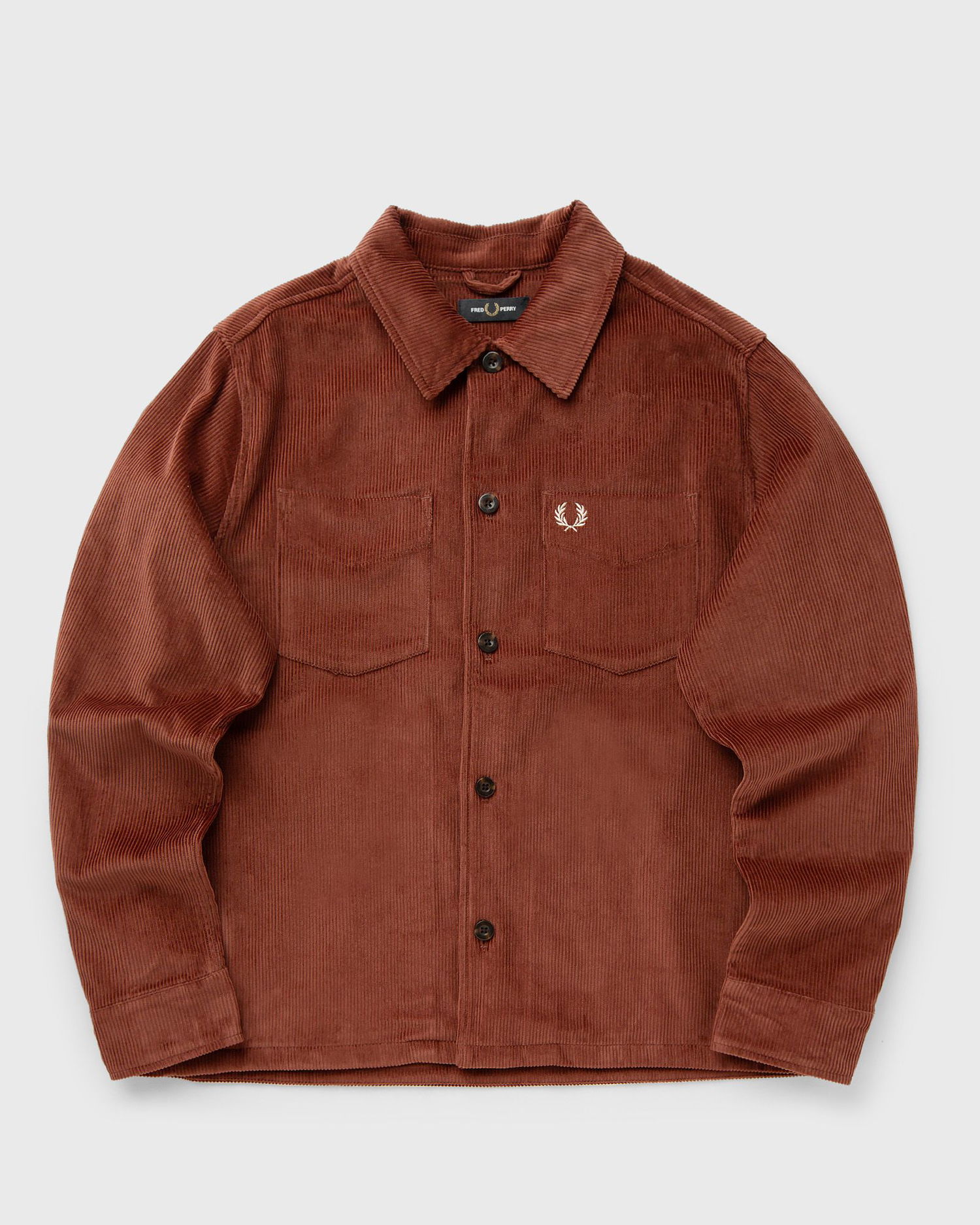 Skjorte Fred Perry Corduroy Overshirt Brun | M8516-S54, 0
