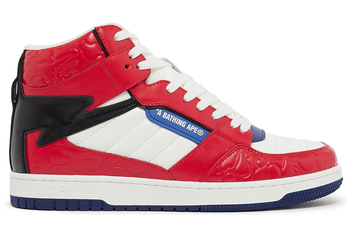Sneakers og sko BAPE A Bathing Ape Bape Sta 88 Mid Red White Blue Rød | 1J30191027-RED, 0