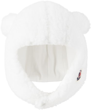 Beanie Moncler Moncler Enfant Teddy Earflap Beanie Hvid | K29513B0000189A3X, 0