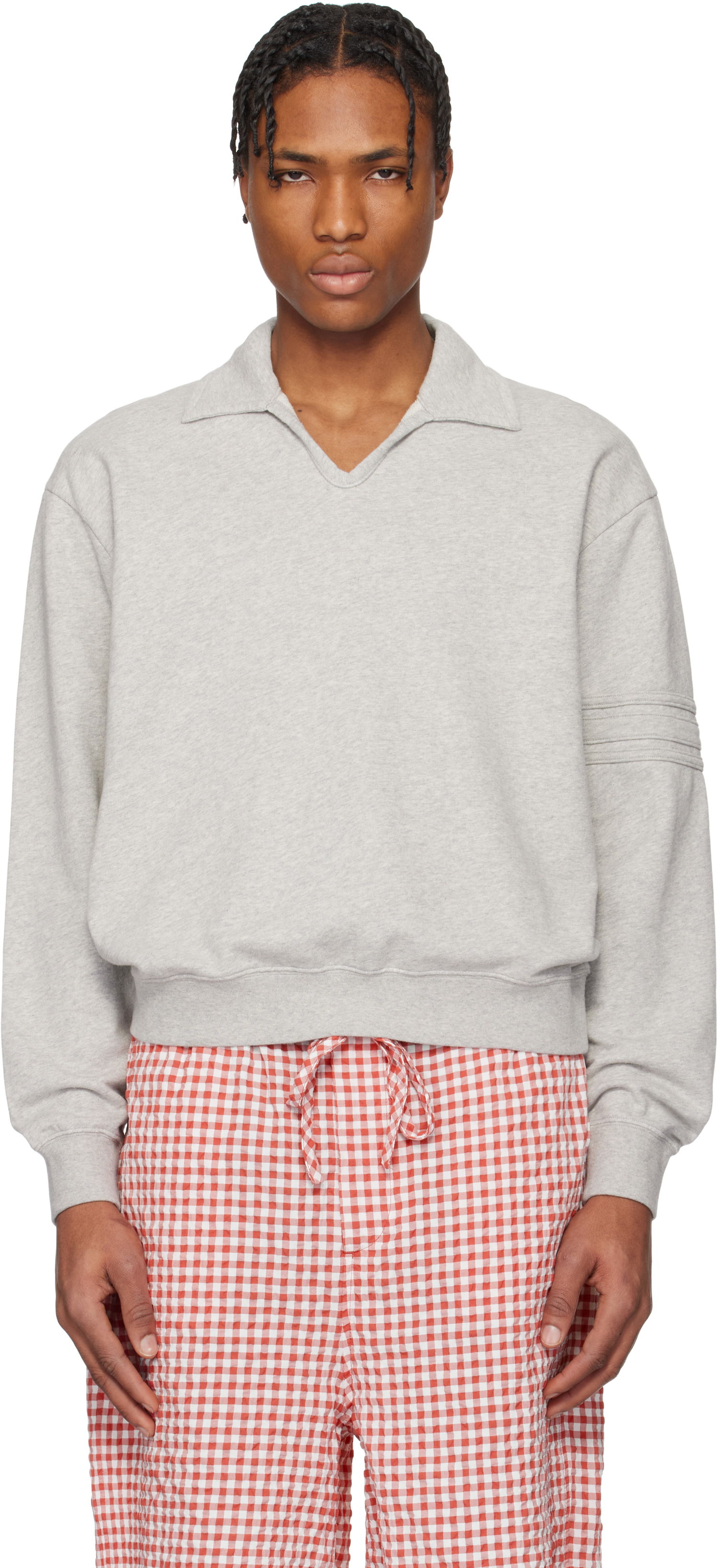 Sweater Bode Bode Crew Polo Grå | MRS25CS058, 0